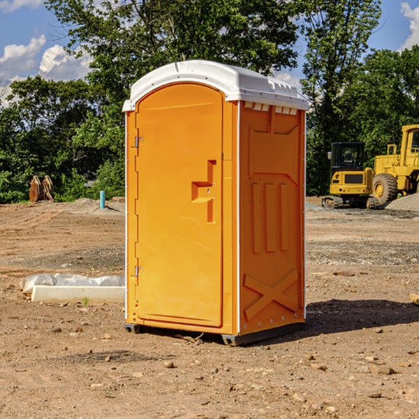 how often are the porta potties cleaned and serviced during a rental period in Dickson City